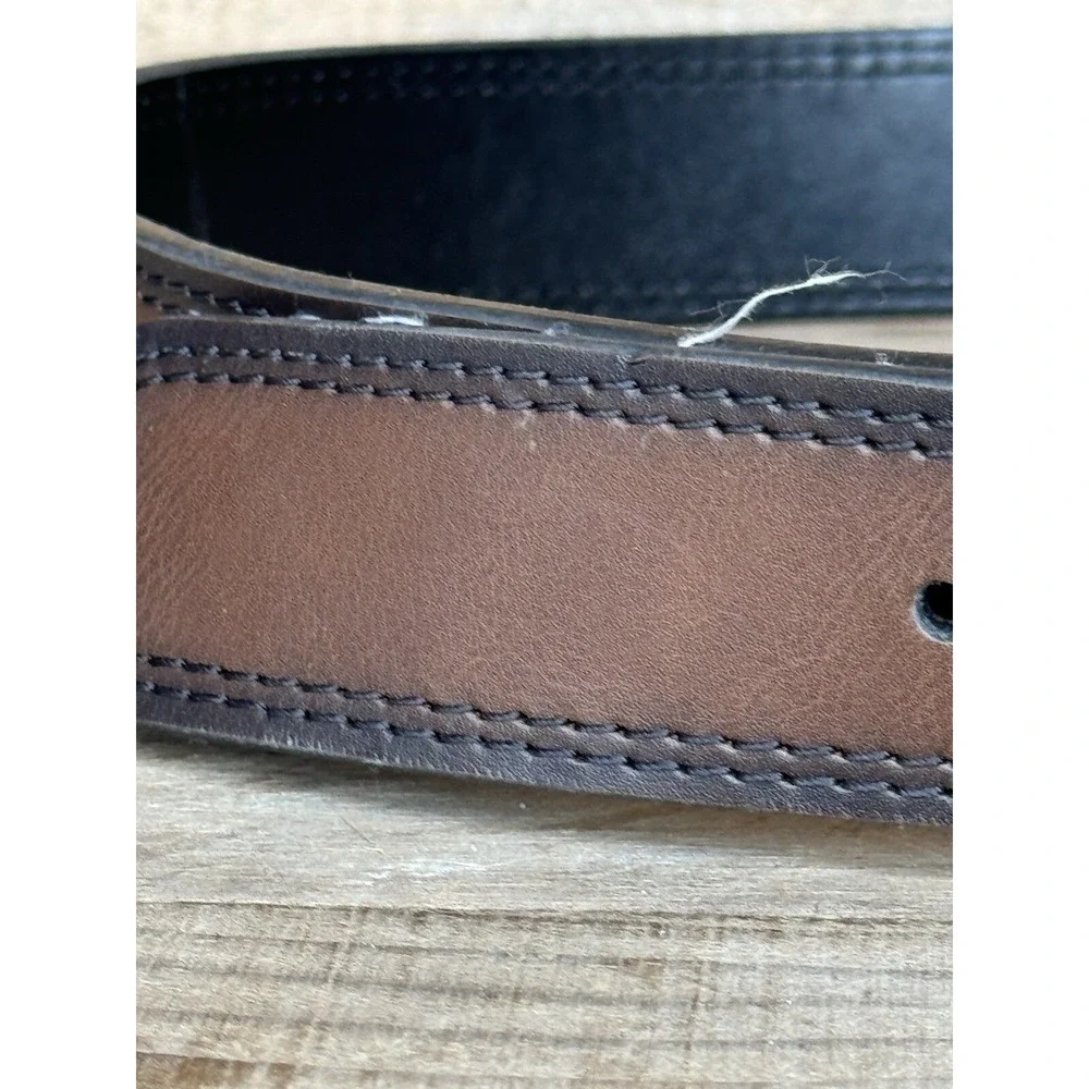 Mens Genuine Leather Belt Reversible 32/30‎